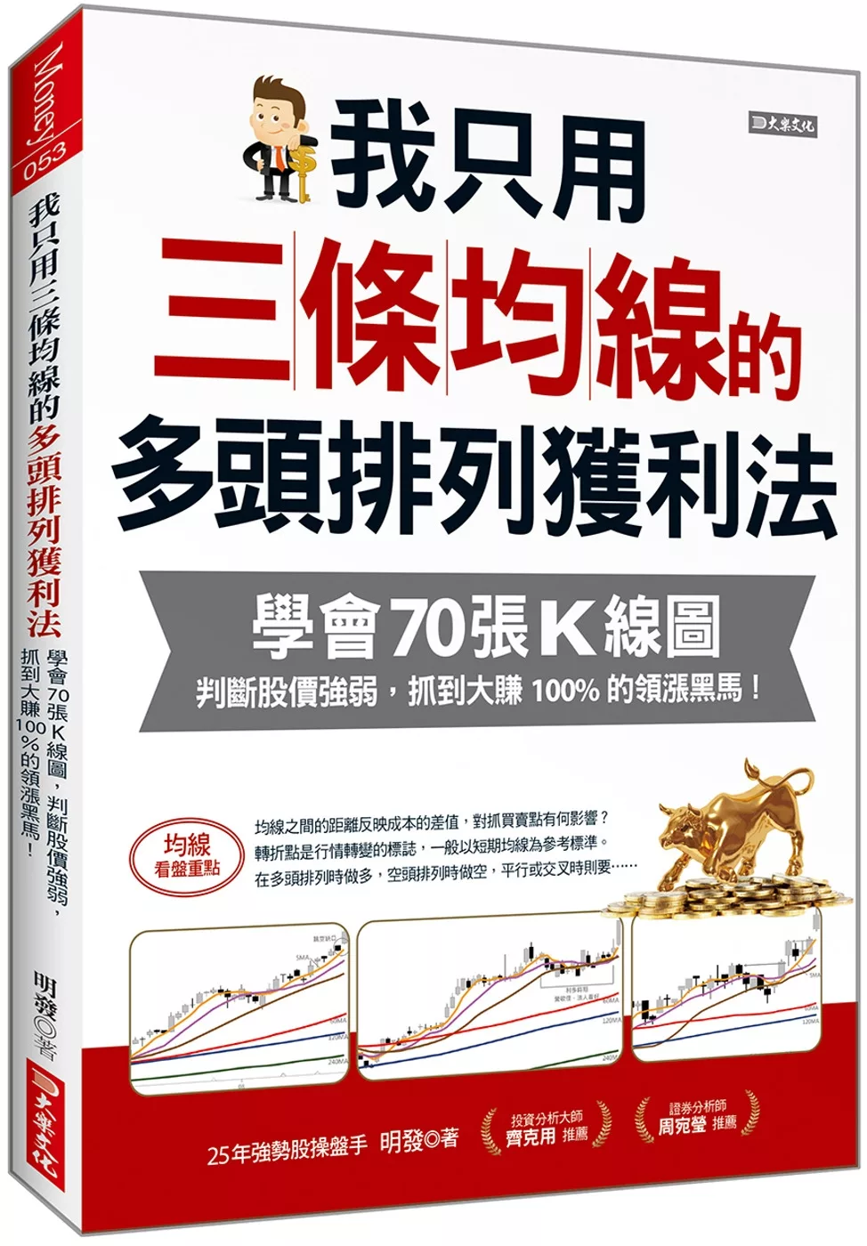 我只用三條均線的多頭排列獲利法：學會70張K線圖，